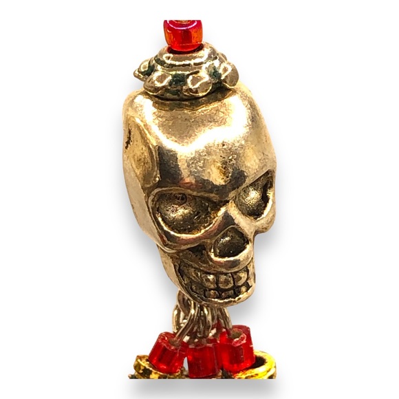 Handmade Silver Skull Dangles - Picture 4 of 6